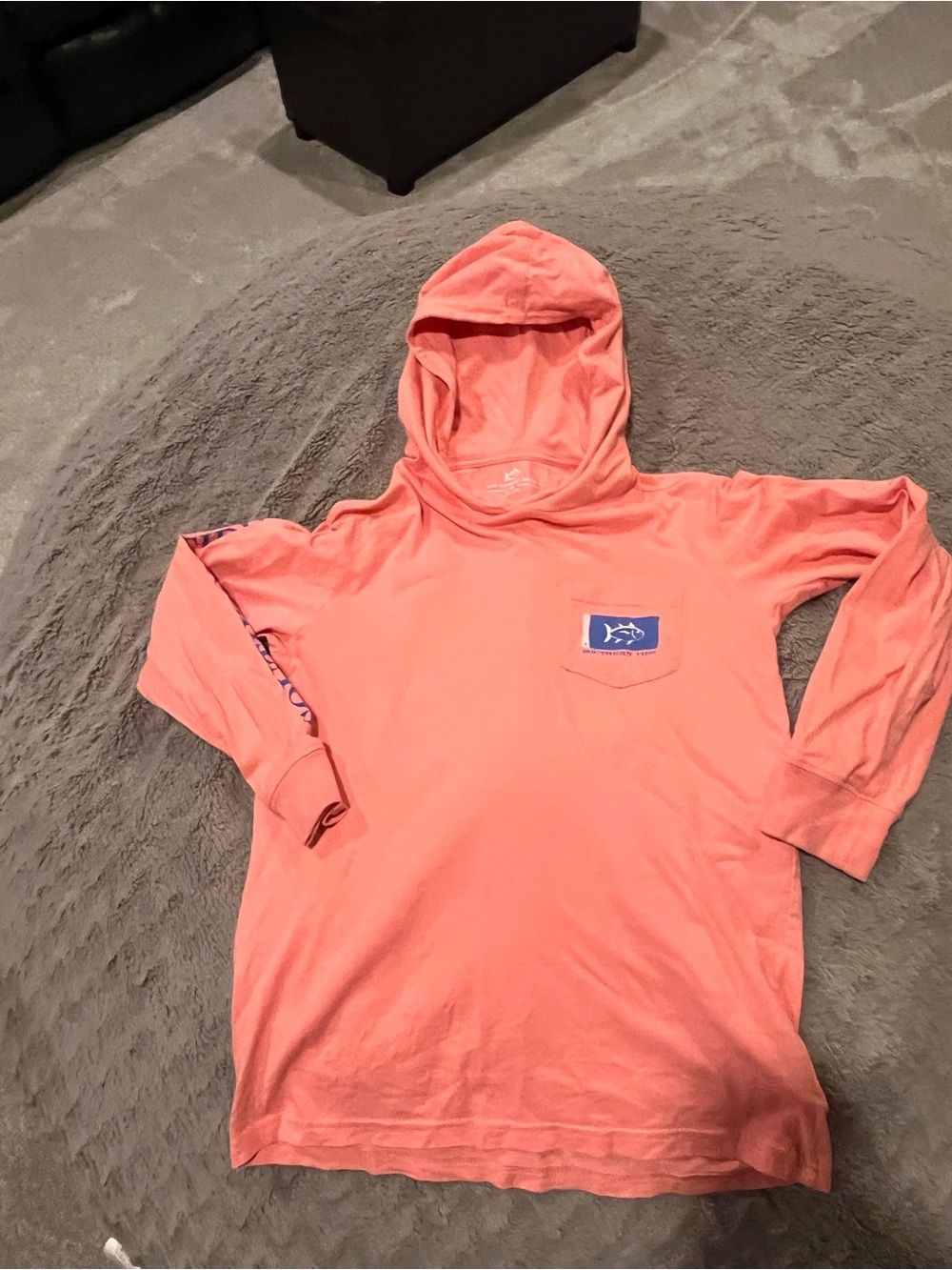 Southern Tide Kids Hooded Swim Shirt - Coral Pink